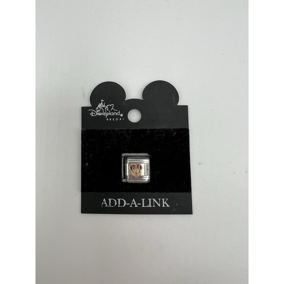 Disneyland Minnie Icon Head Add-A-Link Italian Bracelet Charm New - Picture 1 of 2